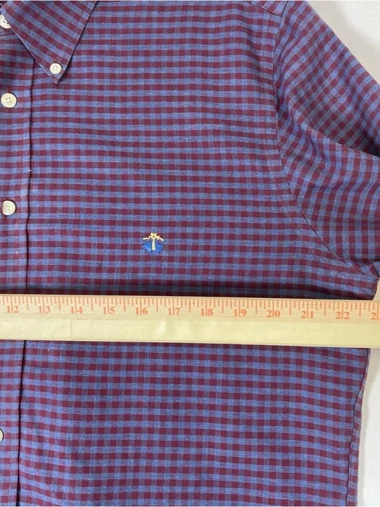 Brooks Brothers Regent Original Polo Shirt Non Iron Men’s L Plaid Supima Cotton - Picture 11 of 15